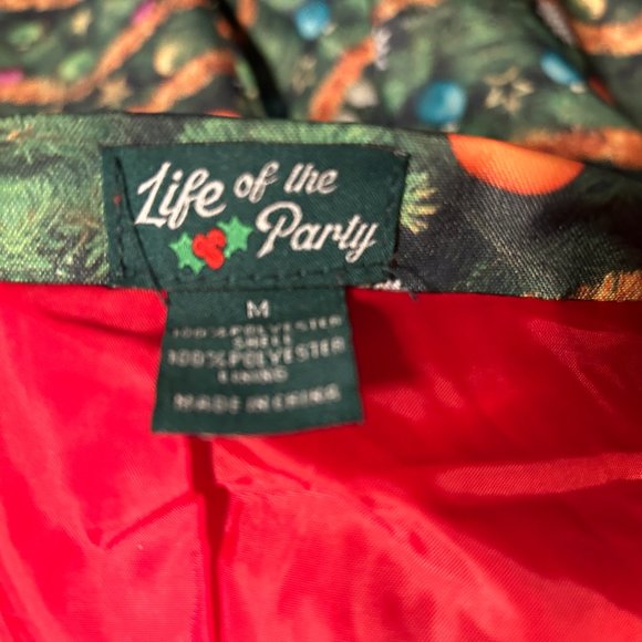 Mens LIFE OF THE PARTY Sz M Multi-Color Christmas Tree Jacket and Pants Suit FUN - Picture 13 of 13